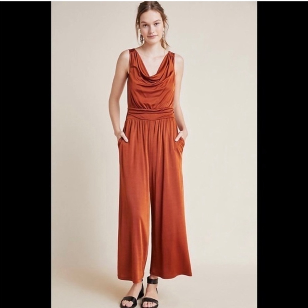 Rust Orange Jumpsuit Anthropologie- Size S